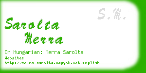 sarolta merra business card